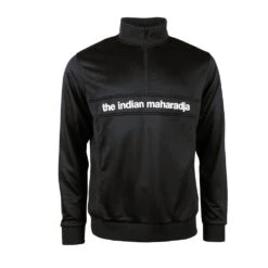 The Indian Maharadja Men Poly Terry Half Zip – Black