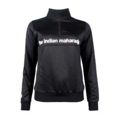 The Indian Maharadja Women Poly Terry Half Zip – Black