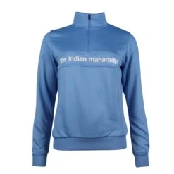 The Indian Maharadja Women Poly Terry Half Zip – Blue