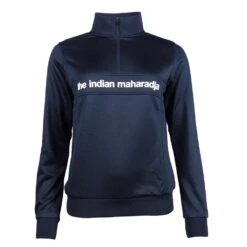 The Indian Maharadja Women Poly Terry Half Zip – Navy
